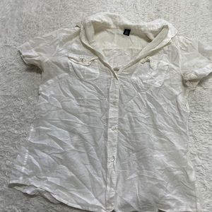 white silk & cotton shirt